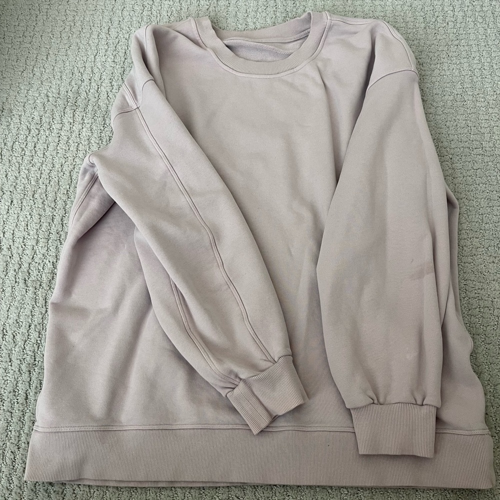Lululemon light pink perfectly oversized crew neck sweatshirt